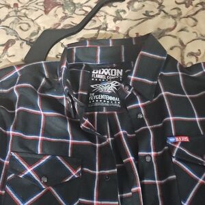 DIXXON Black and Red Casual Button Down Shirt